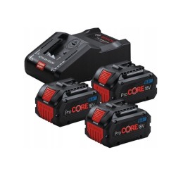 BOSCH.AKUMULATOR 18V 8,0Ah PROCORE 3szt. +ŁADOWARKA GAL 18V-160 ...