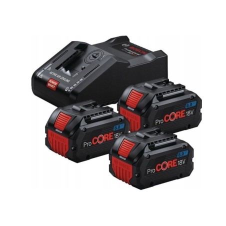 BOSCH.AKUMULATOR 18V 8,0Ah PROCORE 3szt. +ŁADOWARKA GAL 18V-160 ...