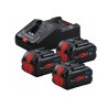 BOSCH.AKUMULATOR 18V 8,0Ah PROCORE 3szt. +ŁADOWARKA GAL 18V-160 ...