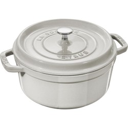 Garnek żeliwny okrągły Staub - 1.7 litr, Biała trufla