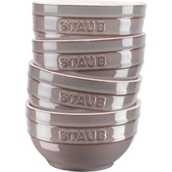 Zestaw 4 misek okrągłych Staub - 14 cm, Antyczny szary