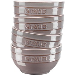 Staub Ceramique Zestaw misek 0,4 l Okrągły Ceramika Szary 4 szt.