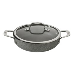 Indukcyjna patelnia głęboka z 2 uchwytami Ballarini Salina Granitium - 24 cm