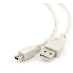 KABEL USB2 AM-MINI 0.9M WHITE CC-USB2-AM5P-3 GEMBIRD