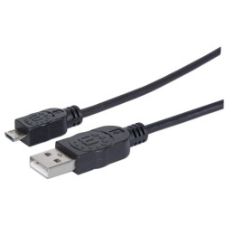KABEL USB A-MicroB M/M 1,8M USB2.0 Hi-Speed czarny