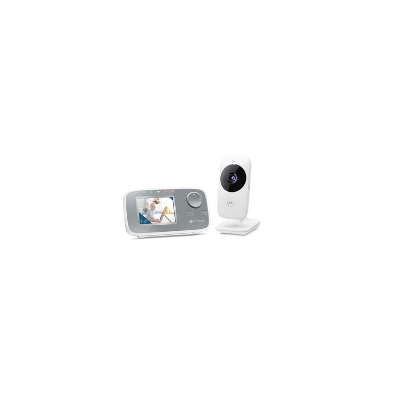 Motorola VM482 system monitorowania niemowląt 300 m FHSS Srebrny, Biały Motorola VM482 system monitorowania niemowląt 300 m FHSS Srebrny, Biały