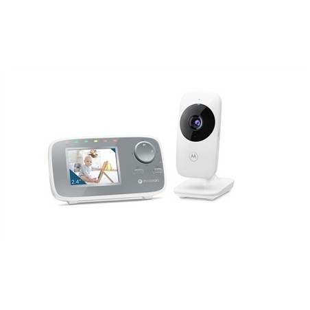 Motorola VM482 system monitorowania niemowląt 300 m FHSS Srebrny, Biały