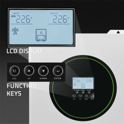 Hybrydowy inwerter solarny Qoltec Off-Grid 11000W | 160A | 48V | MPPT | BMS | Sinus | opcja Wi-Fi | Power Factor 1.0