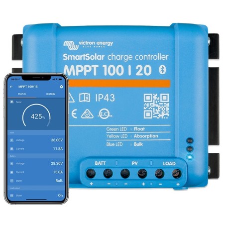 Solarny regulator ładowania Victron Energy SmartSolar MPPT 100/20 (up to 48V) Retail MPPT 48 V 20 A