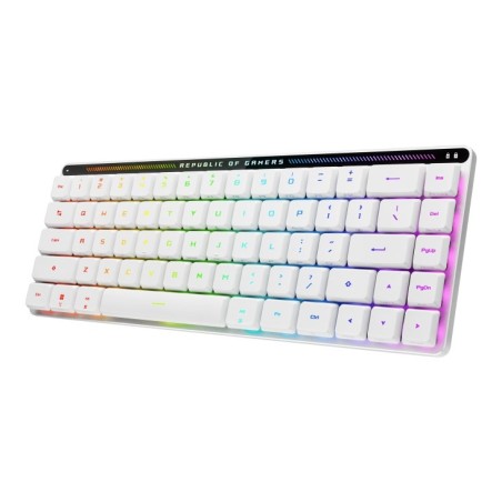 Klawiatura Gaming USB + RF Wireless + Bluetooth QWERTZ Biały ASUS ROG Falchion RX Low Profile