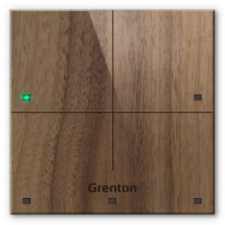 Panel dotykowy Grenton / 4 pola dotykowe / TF-Bus / ciemny drewniany front