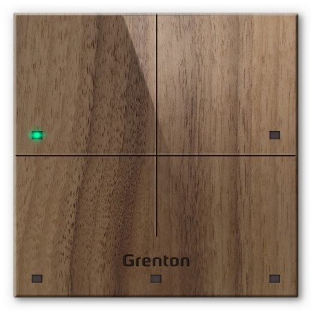 Panel dotykowy Grenton / 4 pola dotykowe / TF-Bus / ciemny drewniany front
