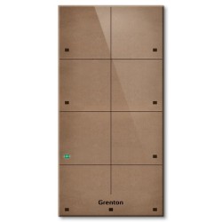 Panel dotykowy Grenton / 8 pól dotykowych / TF-Bus / jasny, wykonany z naturalnej skóry front