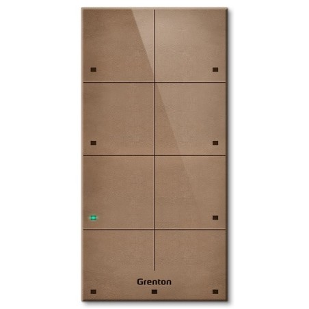 Panel dotykowy Grenton / 8 pól dotykowych / TF-Bus / jasny, wykonany z naturalnej skóry front