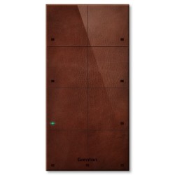 Panel dotykowy Grenton / 8 pól dotykowych / TF-Bus / ciemny, wykonany z naturalnej skóry front