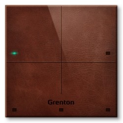 Panel dotykowy Grenton / 4 pola dotykowe / TF-Bus / ciemny, wykonany z naturalnej skóry front