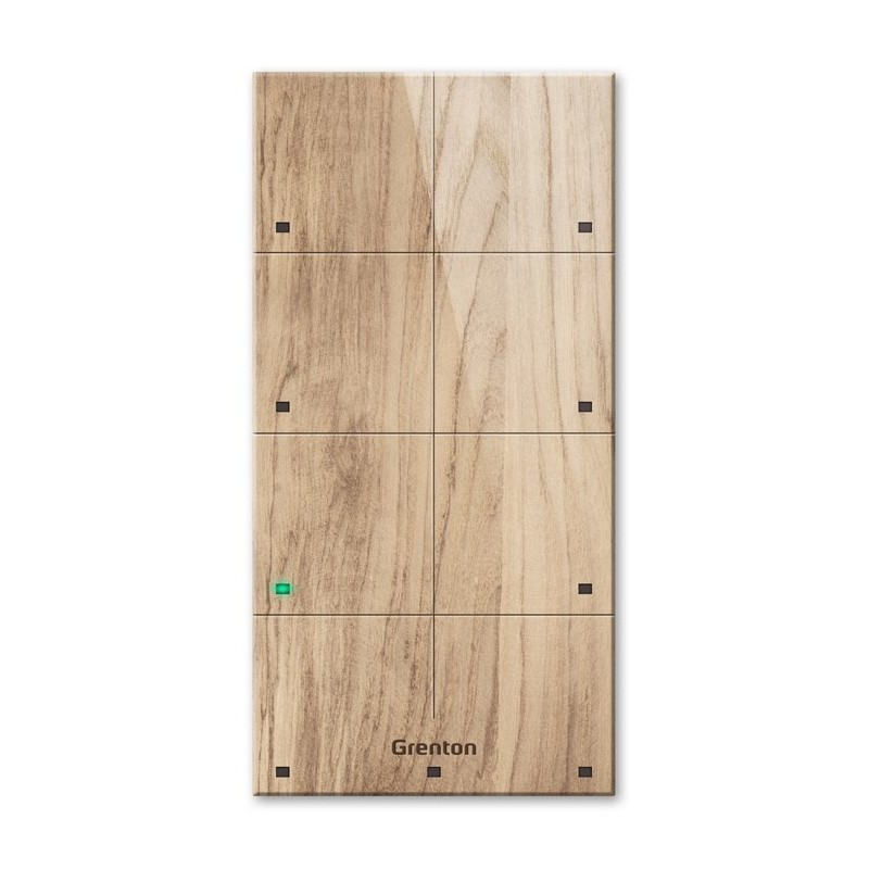 Panel dotykowy Grenton / 8 pól dotykowych / TF-Bus / jasny drewniany front