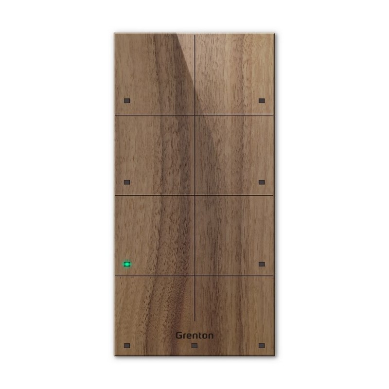 Panel dotykowy Grenton / 8 pól dotykowych / TF-Bus / ciemny drewniany front
