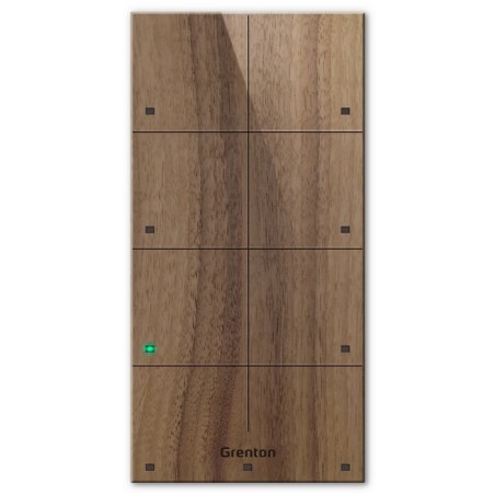 Panel dotykowy Grenton / 8 pól dotykowych / TF-Bus / ciemny drewniany front