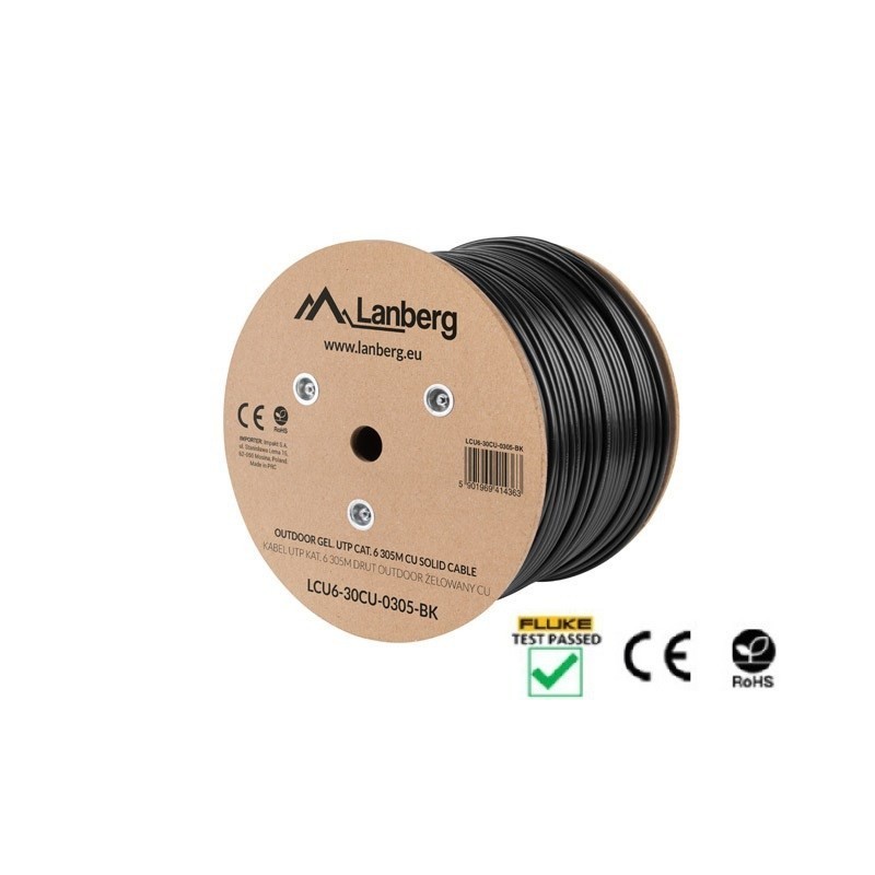 Lanberg LCU6-30CU-0305-BK kabel sieciowy Czarny 305 m Cat6 U/UTP (UTP) Lanberg LCU6-30CU-0305-BK kabel sieciowy Czarny 305 m Cat6 U/UTP (UTP)