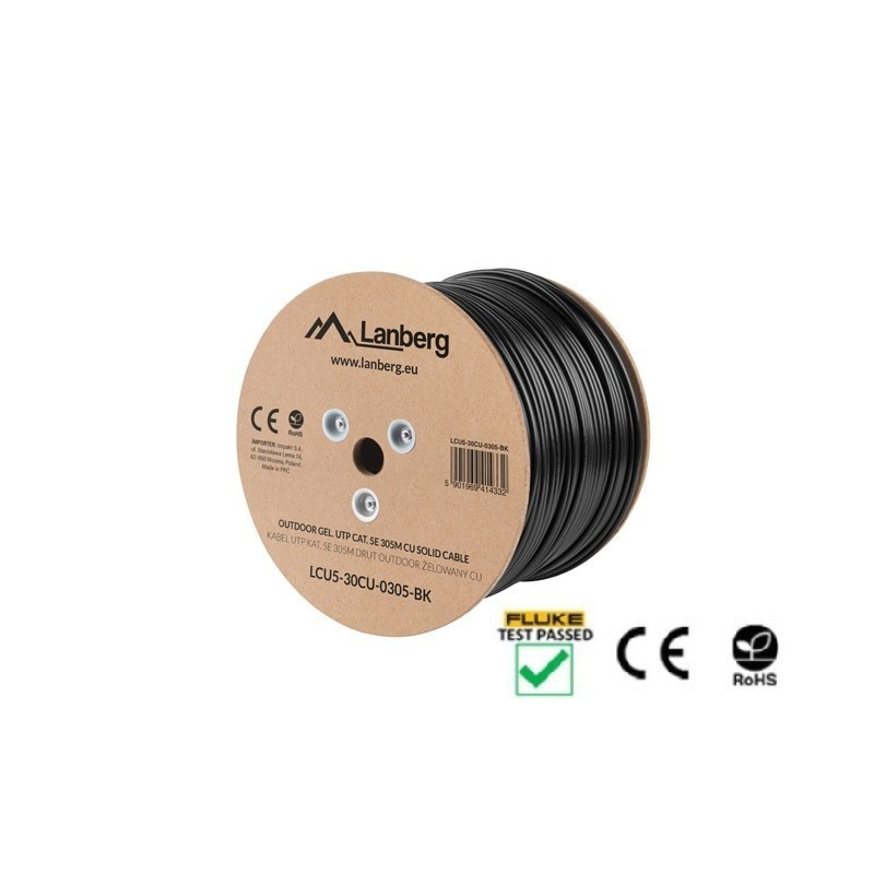 Lanberg LCU5-30CU-0305-BK kabel sieciowy Czarny 305 m Cat5e U/UTP (UTP) Lanberg LCU5-30CU-0305-BK kabel sieciowy Czarny 305 m Cat5e U/UTP (UTP)