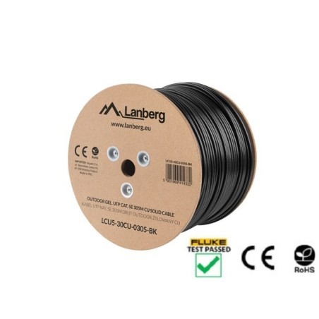 Lanberg LCU5-30CU-0305-BK kabel sieciowy Czarny 305 m Cat5e U/UTP (UTP)