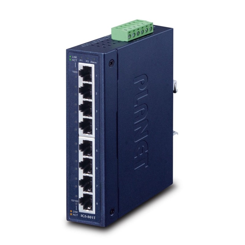 PLANET IGS-801T łącza sieciowe Nie zarządzany L2 Gigabit Ethernet (10/100/1000) Niebieski PLANET IGS-801T łącza sieciowe Nie zarządzany L2 Gigabit Ethernet (10/100/1000) Niebieski