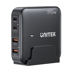 Unitek Ładowarka biurkowa GaN 70W 2xUSB-A 2xUSB-C