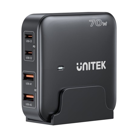 Unitek Ładowarka biurkowa GaN 70W 2xUSB-A 2xUSB-C