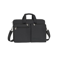 Torba do notebooka 17,3" RIVACASE Tiergarten czarna, z materiału wodoodpornego