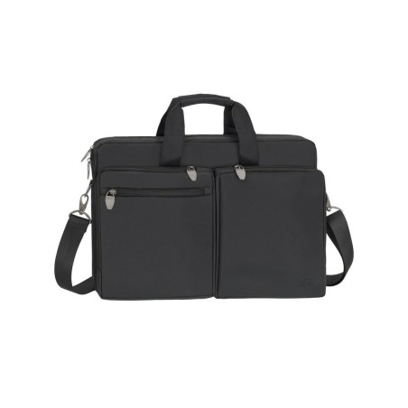Torba do notebooka 17,3" RIVACASE Tiergarten czarna, z materiału wodoodpornego