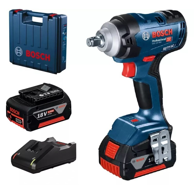 BOSCH.KLUCZ UD.1/2" GDS 18V-400 2x5,0Ah 400Nm WALIZKA BOSCH.KLUCZ UD.1/2" GDS 18V-400 2x5,0Ah 400Nm WALIZKA