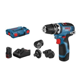 BOSCH.WKRĘTARKA GSR 12V-35 FC 2x3,0Ah 35/20Nm WYMIENNE GŁOWICE +4x GFA LB