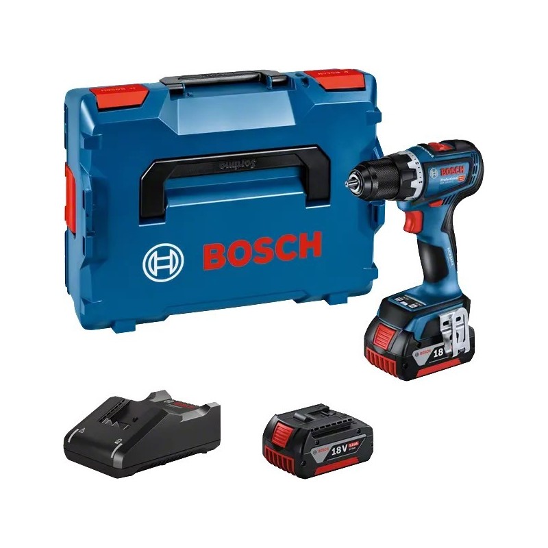 Bosch GSR 18V-90 C 2100 RPM 1,1 kg Czarny, Niebieski, Czerwony