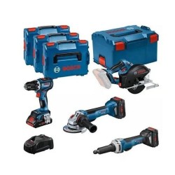 BOSCH.ZESTAW COMBO 18V (GSR 18V-90C +GWS 18V-15 PSC +GKM 18V-50 +GGS 18V-23 PLC) 1xPC4,0Ah 2xPC5,5Ah …