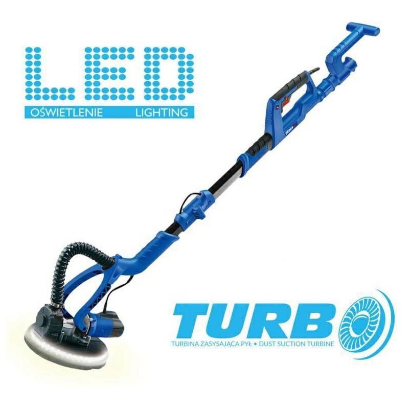 DEDRA SZLIFIERKA DO GIPSU LED 750W TURBO