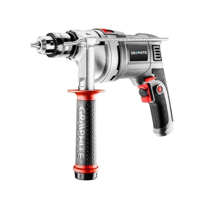 Wiertarka udarowa 850W, uchwyt kluczykowy 13 mm, obroty 0-3000 min?1, walizka