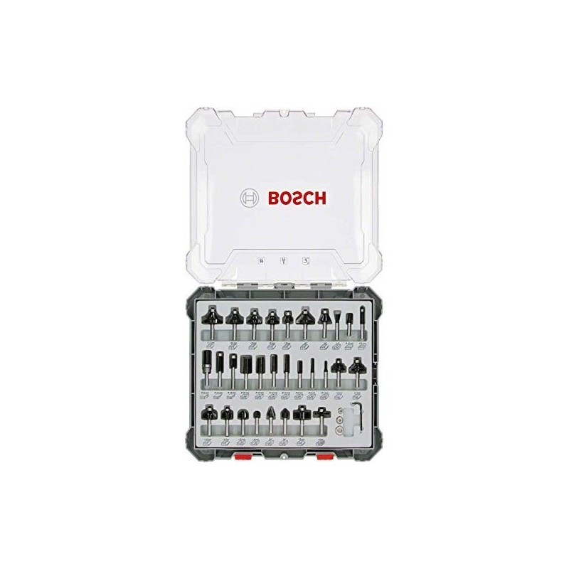 BOSCH ZESTAW FREZÓW 30szt. UCHWYT 8mm