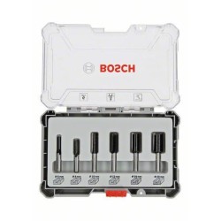 BOSCH ZESTAW FREZÓW 6szt. UCHWYT 8mm PROSTE