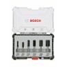 BOSCH ZESTAW FREZÓW 6szt. UCHWYT 8mm PROSTE