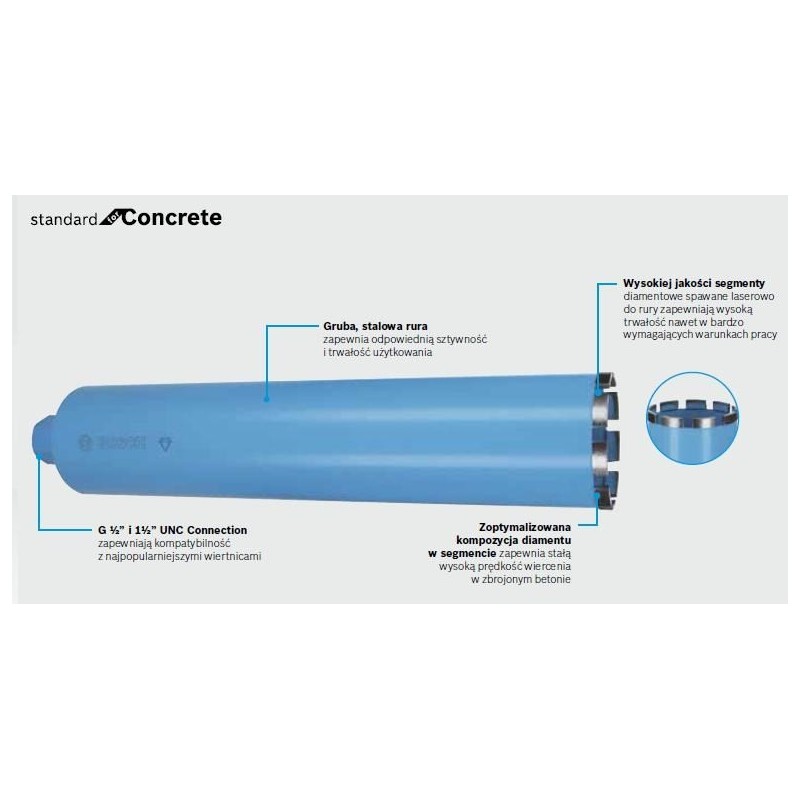 BOSCH KORONA DIAMENTOWA 72/450mm 1 1/4"