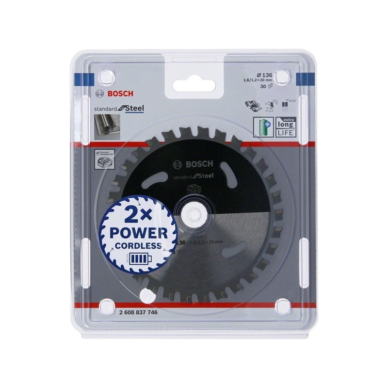 BOSCH PIŁA STANDARD.STAL 136x20x30z ACCU