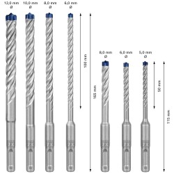 BOSCH WIERTŁO SDS PLUS-7X ZESTAW 7szt.