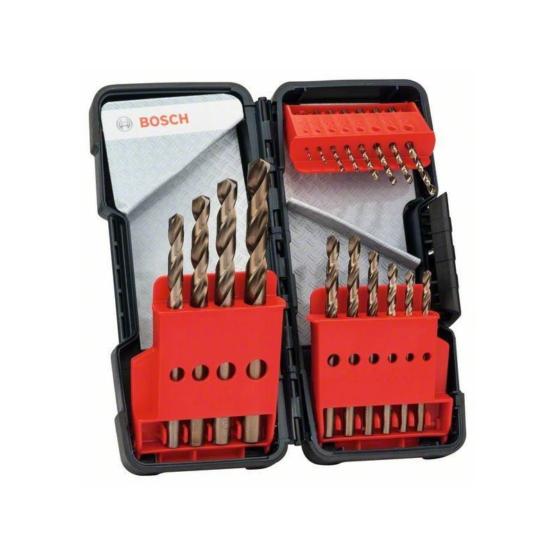 BOSCH ZESTAW WIERTEŁ DO METALU HSS-CO 18szt. TOUGHBOX