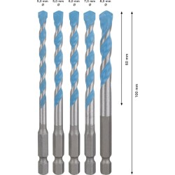 Bosch Expert HEX-9 Wiertło do betonu 5 szt.
