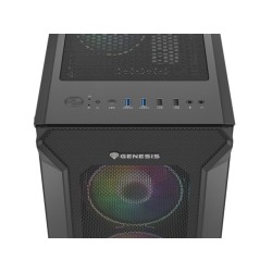 Obudowa NATEC Genesis Irid 505 ARGB NPC-1518 (ATX. Micro ATX. Mini ITX kolor czarny)