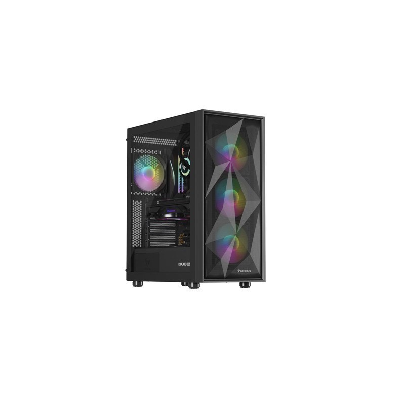 NATEC OBUDOWA GAMINGOWA GENESIS DIAXID 605 ARGB MIDI TOWER USB-C Z OKNEM CZARNA NATEC OBUDOWA GAMINGOWA GENESIS DIAXID 605 ARGB MIDI TOWER USB-C Z OKNEM CZARNA