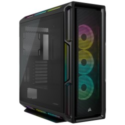 Korsarz | Inteligentna obudowa ze szkła hartowanego | iCUE 5000T RGB | Szyba boczna | Czarny | Wieża środkowa | Zasilacz w