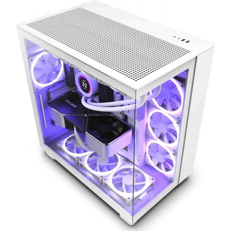 CASE MIDITOWER ATX W/O PSU/WHITE H9 FLOW NZXT