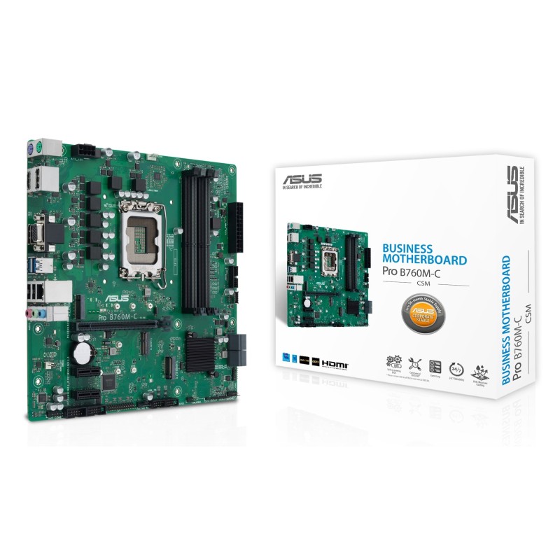 ASUS PRO B760M-C-CSM Intel B760 LGA 1700 micro ATX ASUS PRO B760M-C-CSM Intel B760 LGA 1700 micro ATX